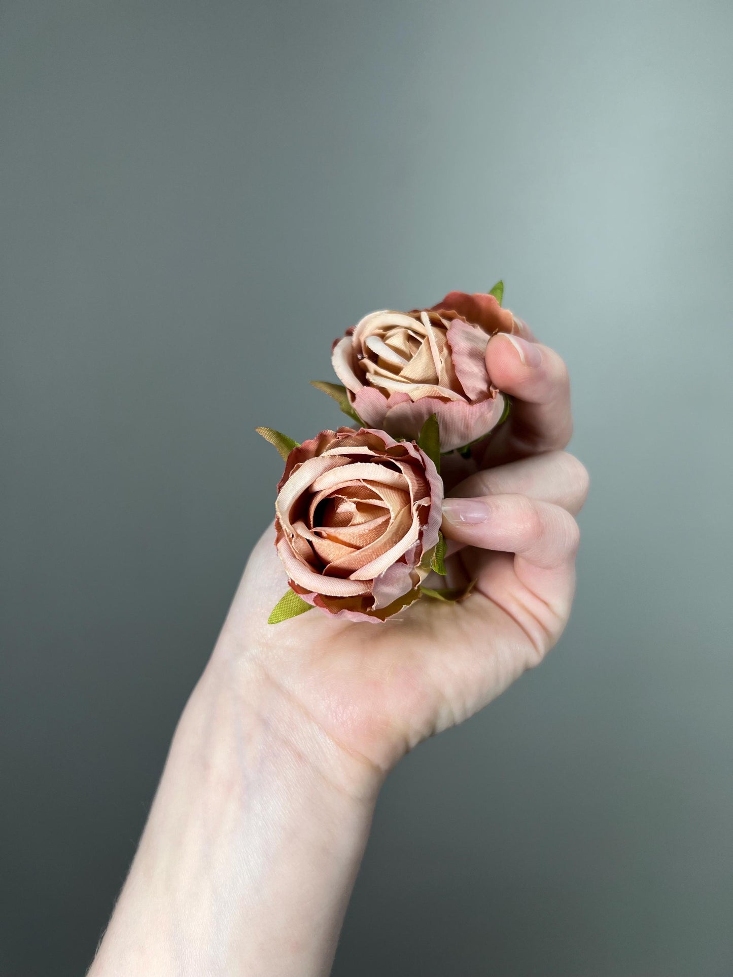 Dusty Rose Flower Head Wedding 1.5” Blush Pink Peony Artificial Flower Cream Taupe Heads Flower Dusty Blush Flower Craft Supplies Wedding