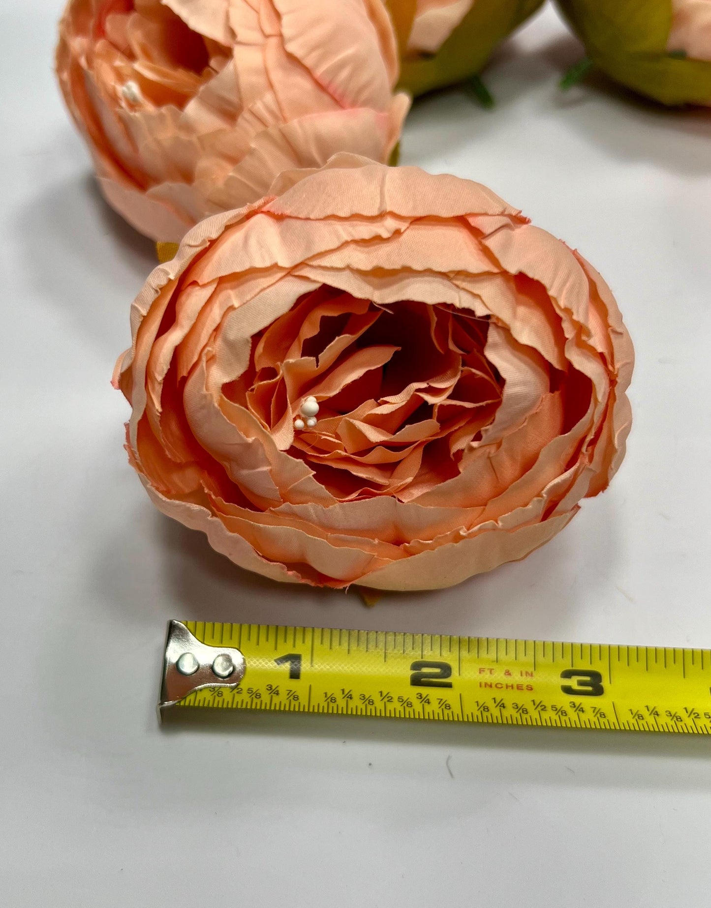 Peach Flower Head 3 inch Wedding Coral Artiricial Peony Flower Heads Pink Peony Wedding Supplies Craft Salmon Pink Flower Head Peony