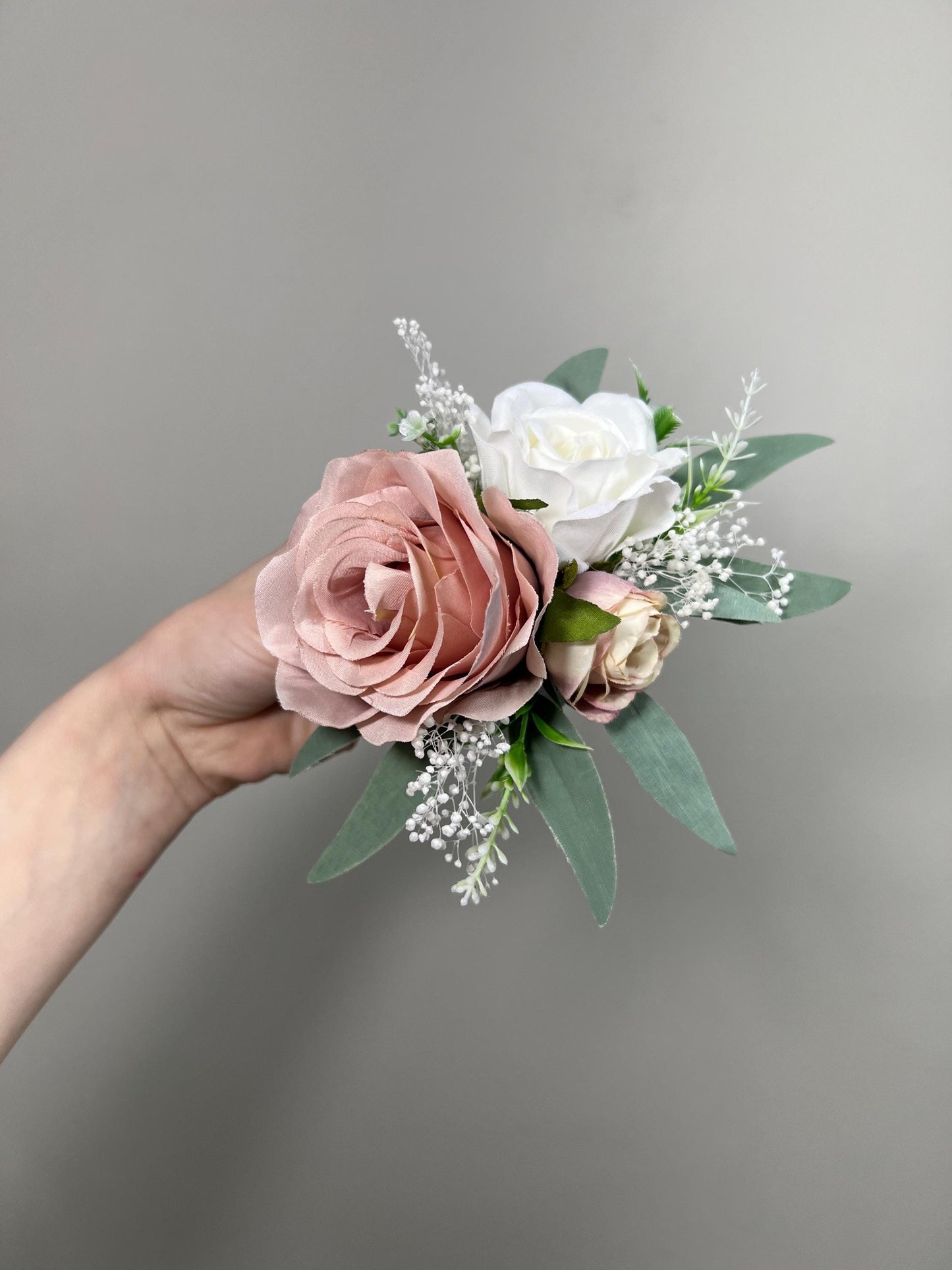Dusty Rose Cake Decor Wedding Dusty Rose Flower Cake Arrangement White Dusty Rose Cake Decoration Pink White Cake Topper Flower Dusty Rose