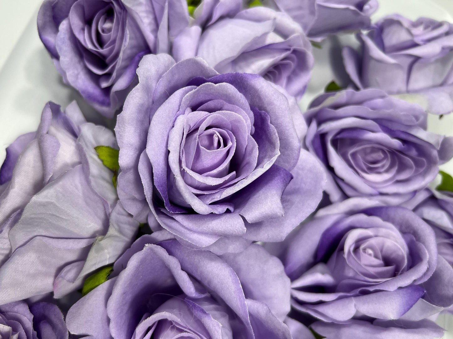 Violet Rose Head 3.5” Wedding Artificial Purple Flower Head Heads Lavender Craft Supplies Wedding Lilac Rose Head Home Decor Royal Purple