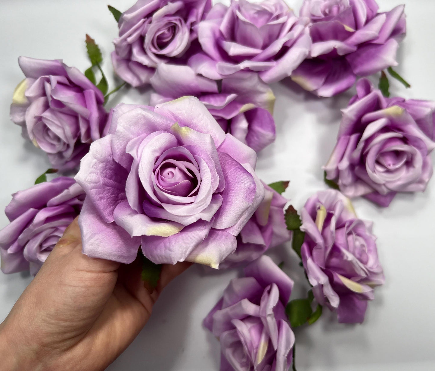 Purple Flower Heads Wedding Violet Flower Artificial Heads Rose Purple Wedding Craft Supplies Lilac Artificial Rose Heads Lavender