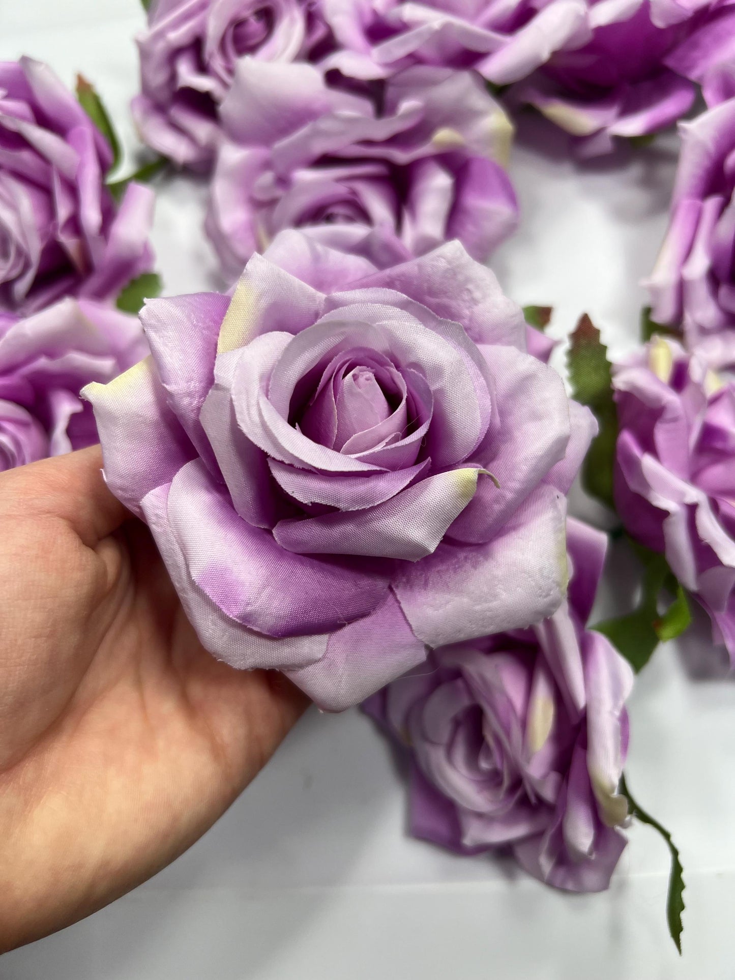 Purple Flower Heads Wedding Violet Flower Artificial Heads Rose Purple Wedding Craft Supplies Lilac Artificial Rose Heads Lavender