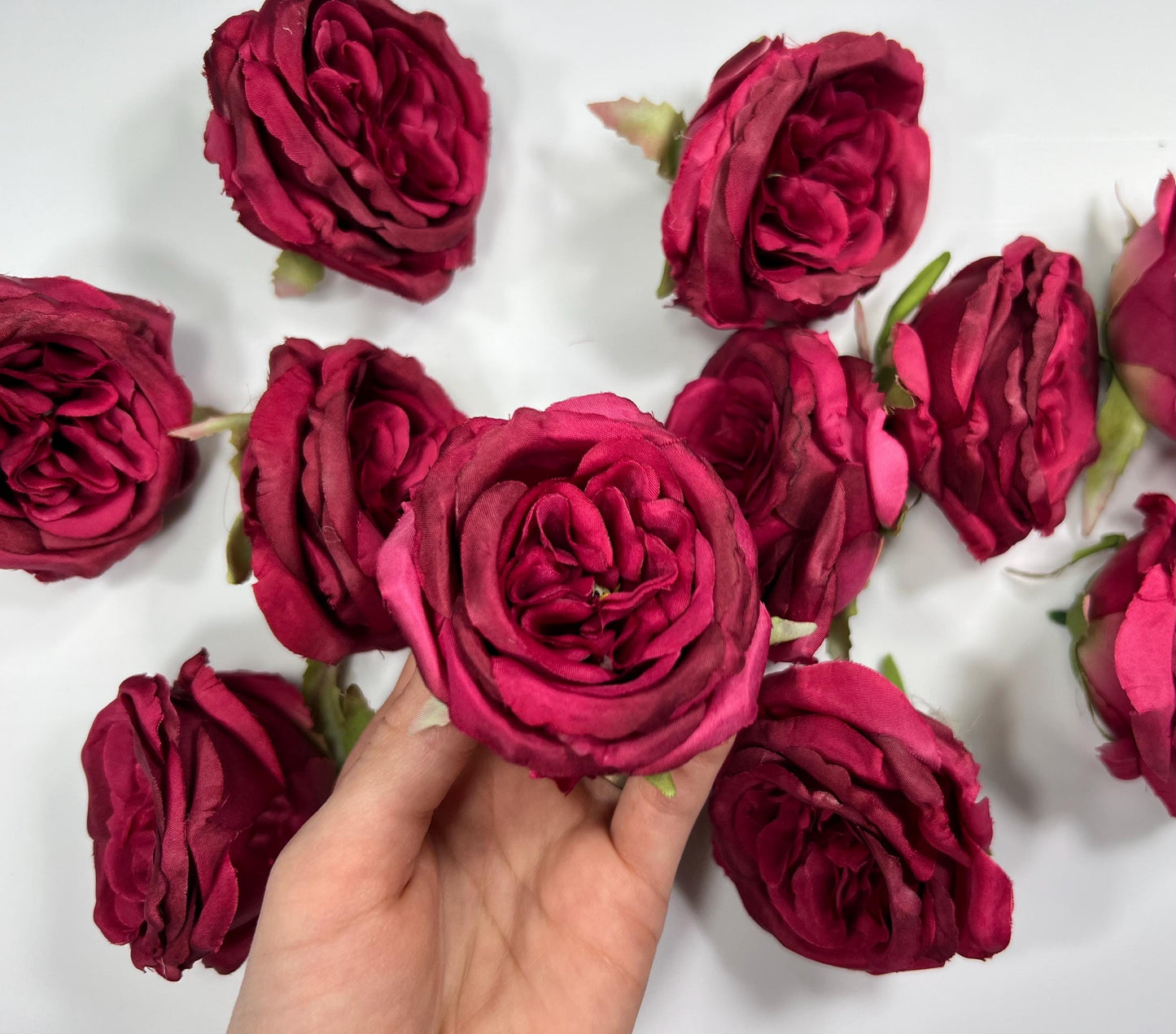 Magenta Flower Head Wedding Fushia Artificial Flower Hot Pink Peony Flower Magenta Head Craft Supplies Wedding Dark Pink Flower Head Peony