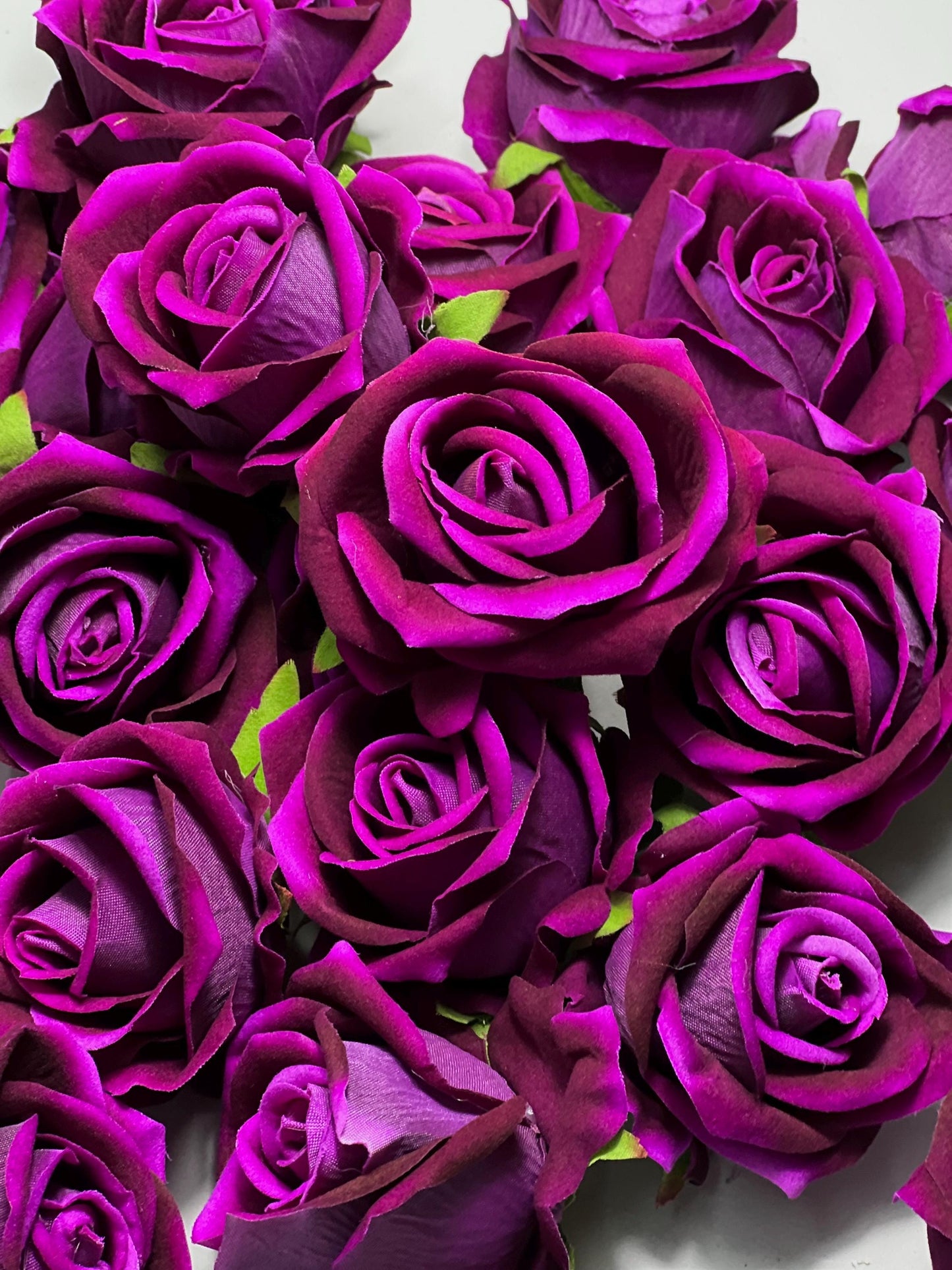 Purple Rose Heads Wedding Artificial Purple 2.5” Magenta Flower Head Heads Dark Purple Craft Supplies Wedding Magenta Roses Head Home Decor