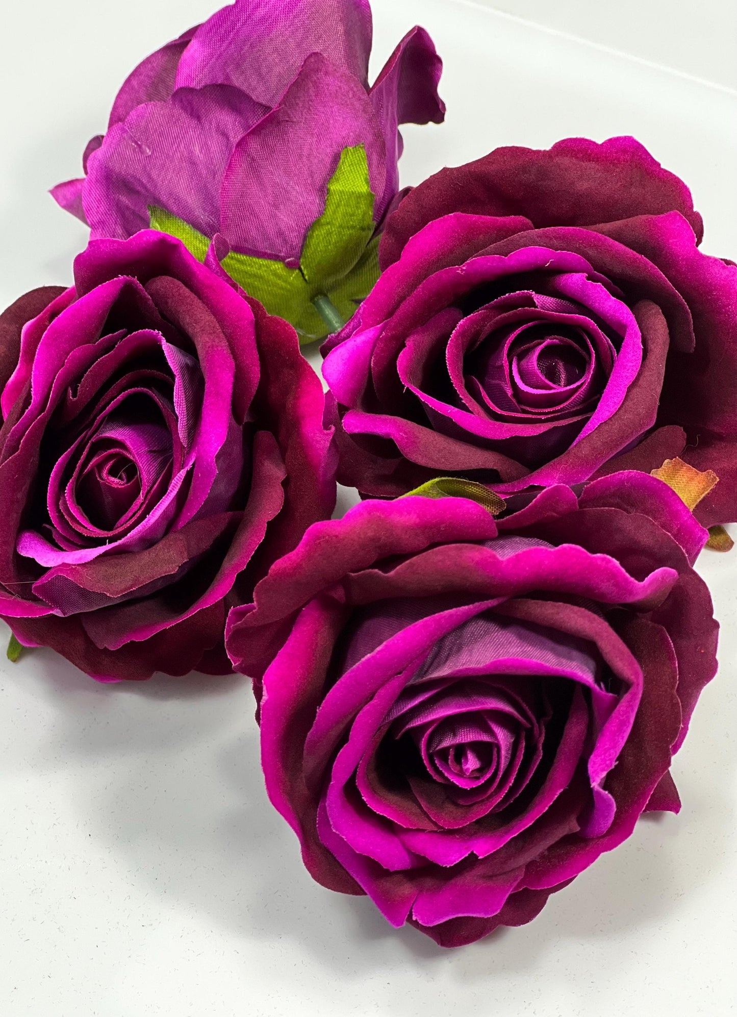 Purple Rose Heads Wedding Artificial Purple 3” Magenta Flower Head Heads Dark Purple Craft Supplies Wedding Magenta Roses Head Home Decor