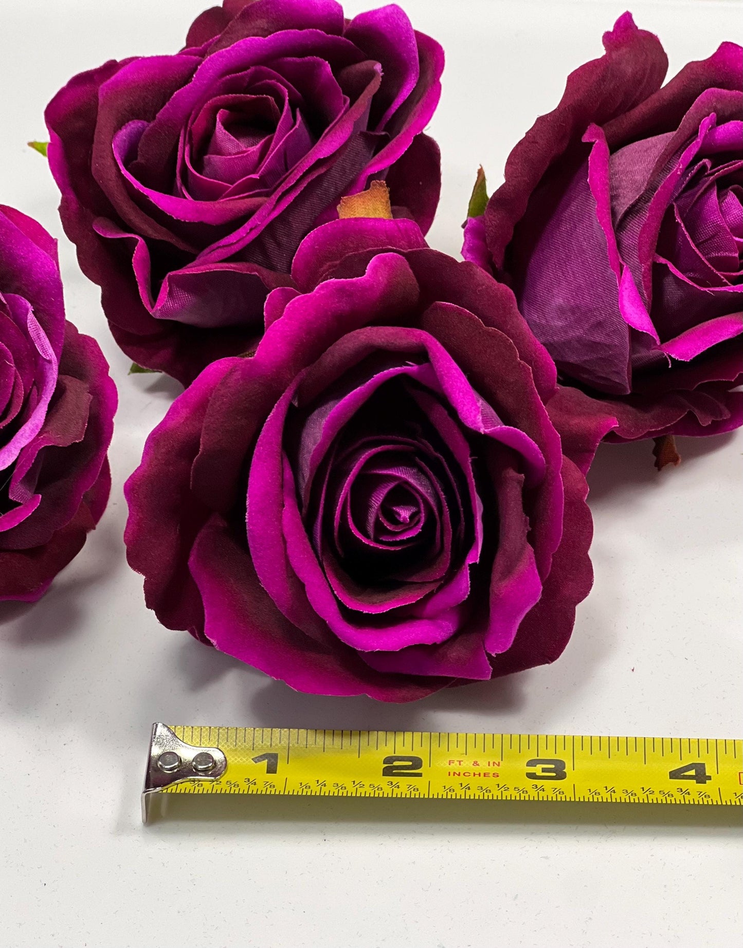 Purple Rose Heads Wedding Artificial Purple 3” Magenta Flower Head Heads Dark Purple Craft Supplies Wedding Magenta Roses Head Home Decor