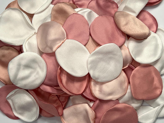 Dusty Rose Petals White Wedding Flower Girl Petals Dusty Rose Blush Aisle Petals Decor Flower Pink Petals Ceremony Decor Confetti Blush