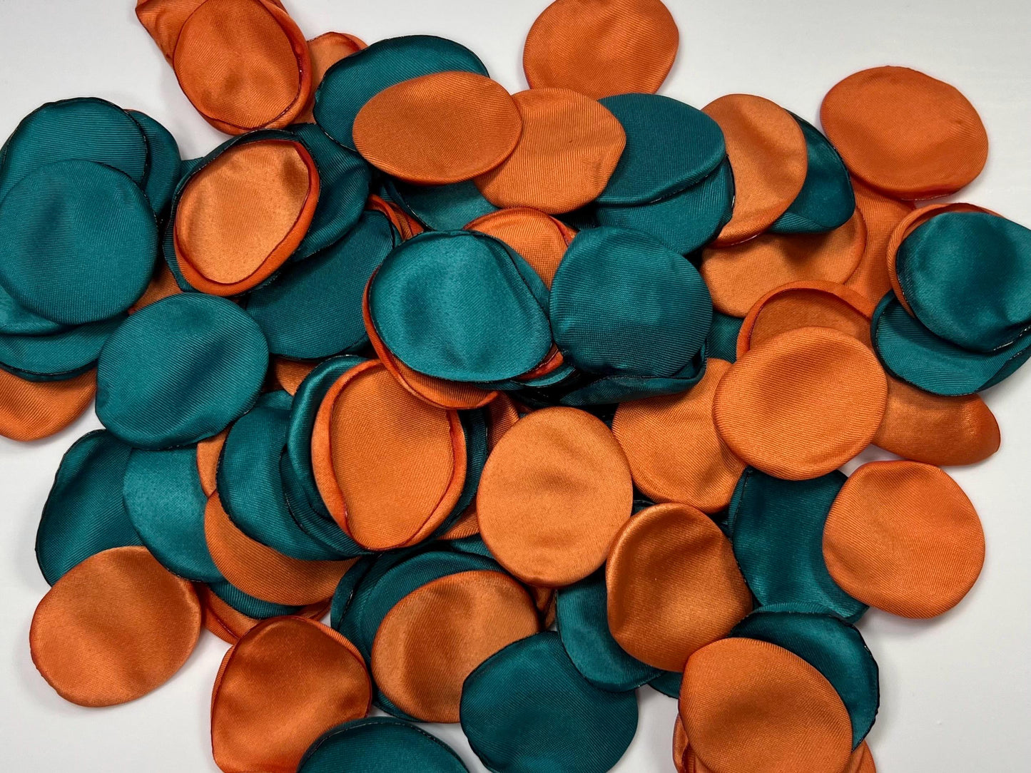 Teal Terracotta Petals Wedding Decor Peacock Petals Dark Teal Rust Wedding Aisle Decor Flower Petals Teal Blue Burn Orange Confetti
