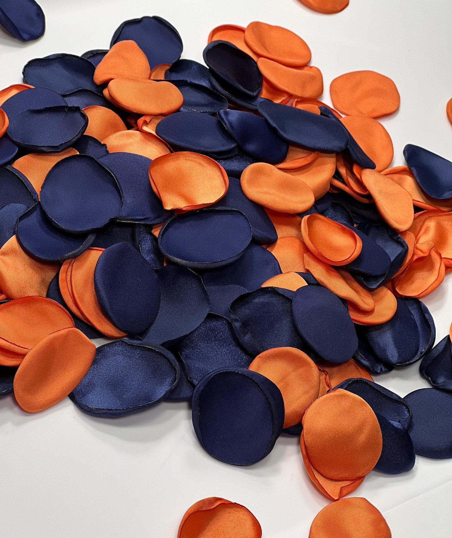 Orange Navy Blue Petals Wedding Decor Terracotta Petals Navy Blue Rust Wedding Aisle Decor Flower Petals Dark Blue Burn Orange Confetti