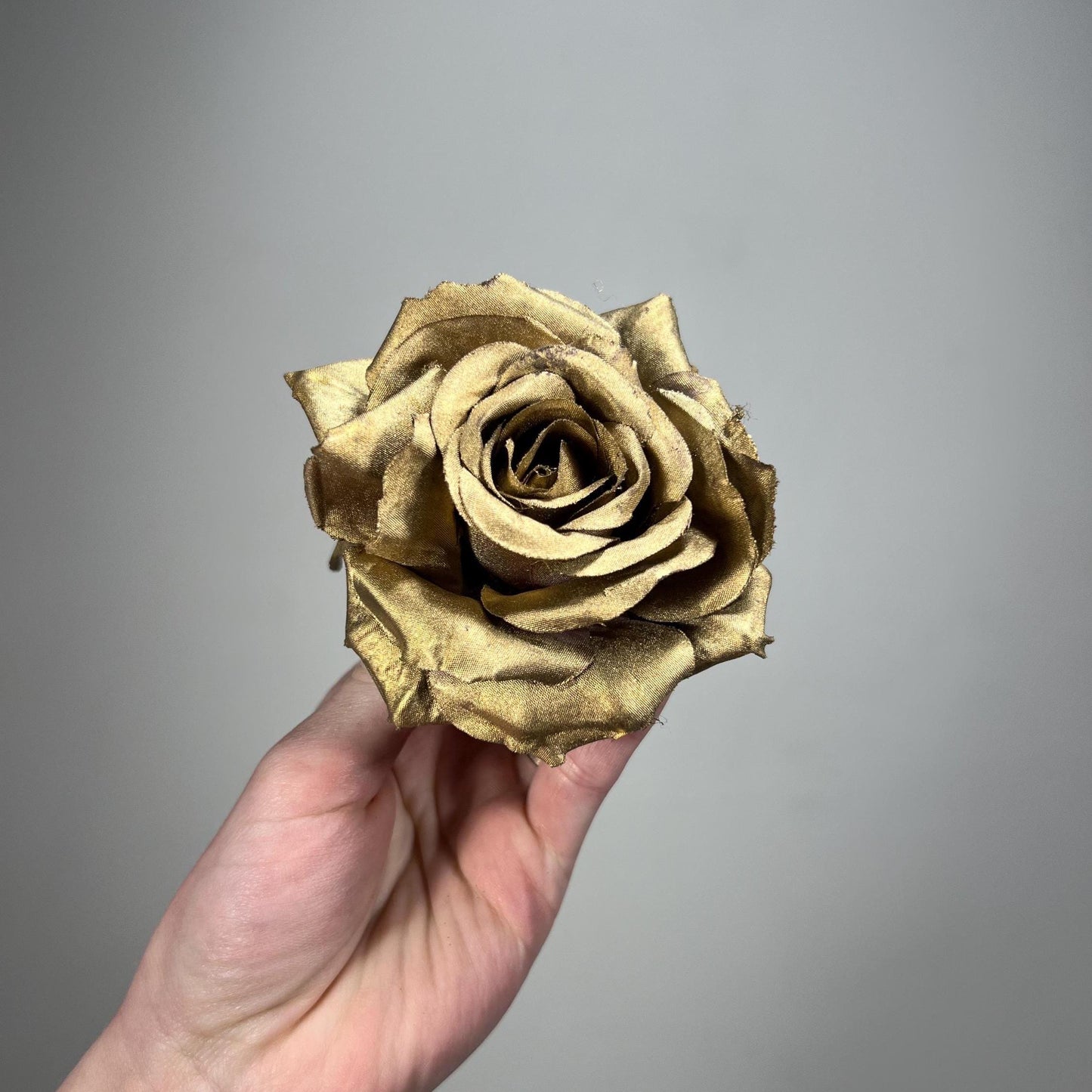 Rose Gold Flower Heads Wedding Rose Gold Artiticial Flowers Roses Craft Supplies Wedding Rose Gold Metalic Rose Flower Copper Artificial