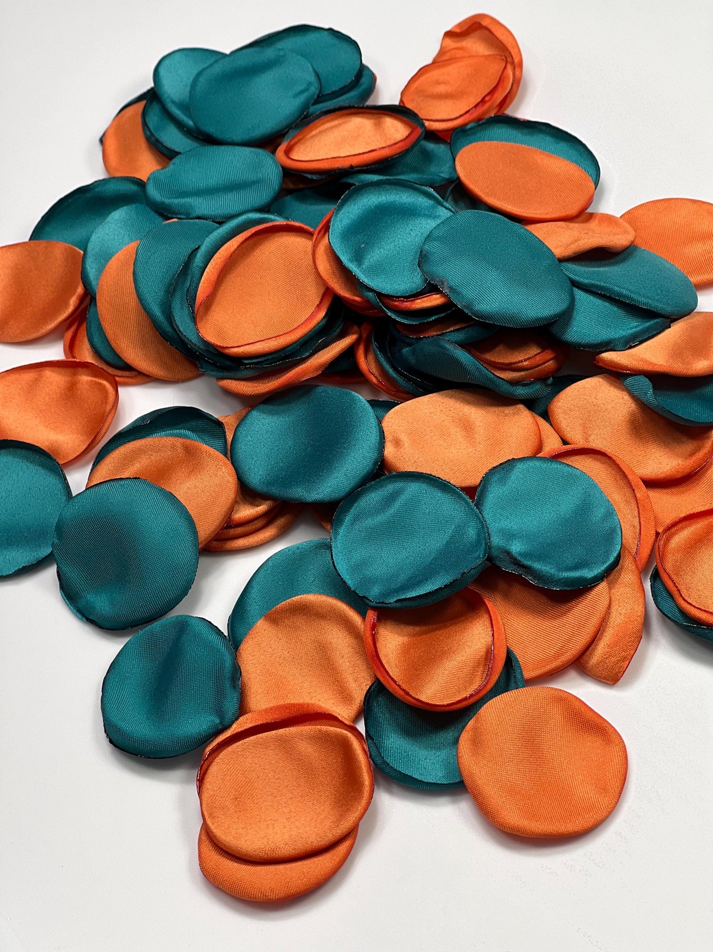 Teal Terracotta Petals Wedding Decor Peacock Petals Dark Teal Rust Wedding Aisle Decor Flower Petals Teal Blue Burn Orange Confetti