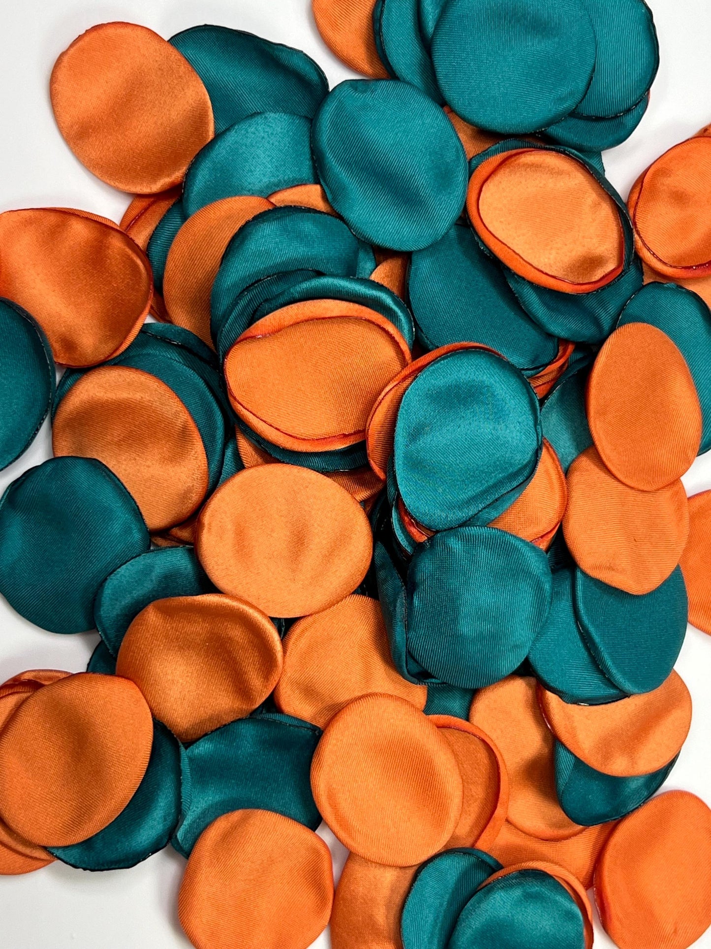 Teal Terracotta Petals Wedding Decor Peacock Petals Dark Teal Rust Wedding Aisle Decor Flower Petals Teal Blue Burn Orange Confetti