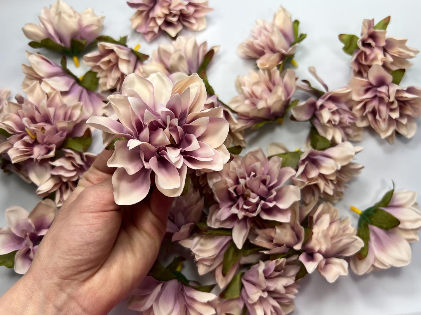 Dusty Rose Flower Heads Wedding Dusty Rose Dahlia Artificial Flowers Blush Pink Dahlia Silk Heads Flower Craft Supplies Dusty Pink Wedding