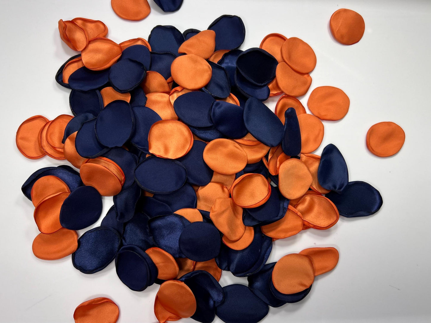 Orange Navy Blue Petals Wedding Decor Terracotta Petals Navy Blue Rust Wedding Aisle Decor Flower Petals Dark Blue Burn Orange Confetti