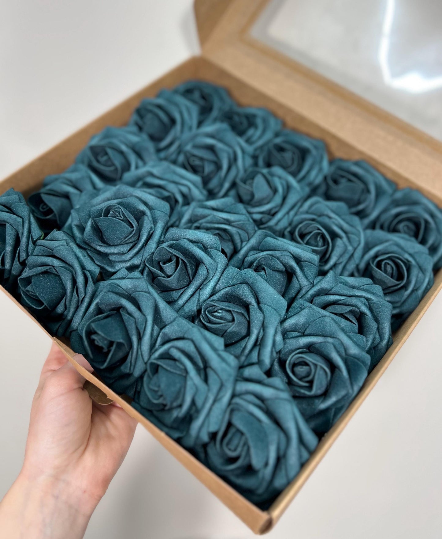 Dark Teal Flower Head Wedding Decor Teal Small Flower Rose Wedding DIY Craft Supplies Wedding Deep Teal Green Flower Head Dark Teal