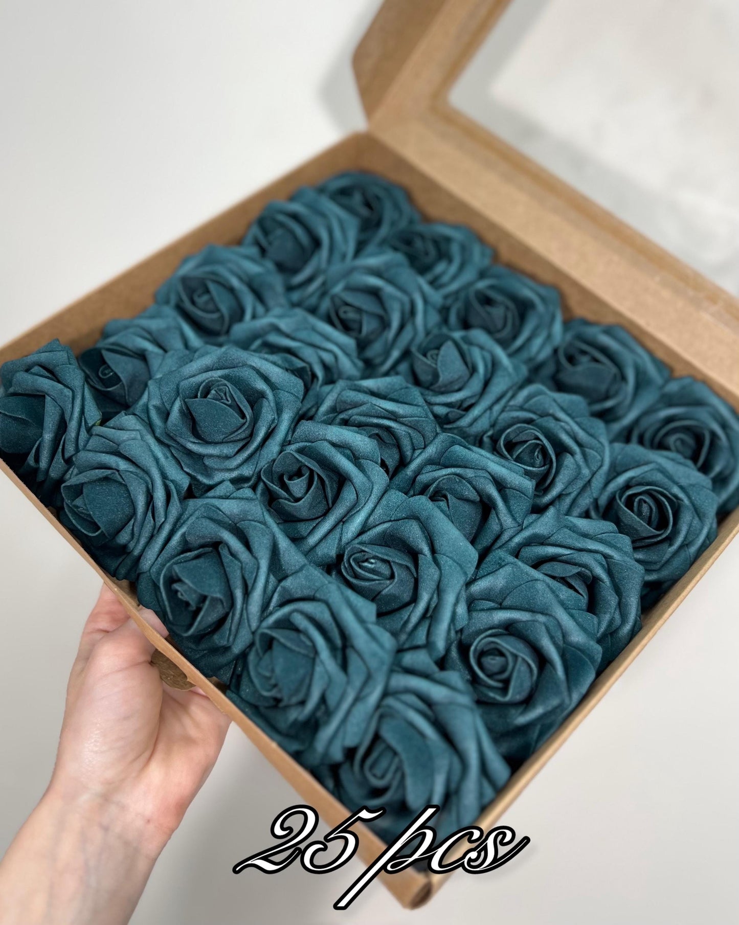 Dark Teal Flower Head Wedding Decor Teal Small Flower Rose Wedding DIY Craft Supplies Wedding Deep Teal Green Flower Head Dark Teal