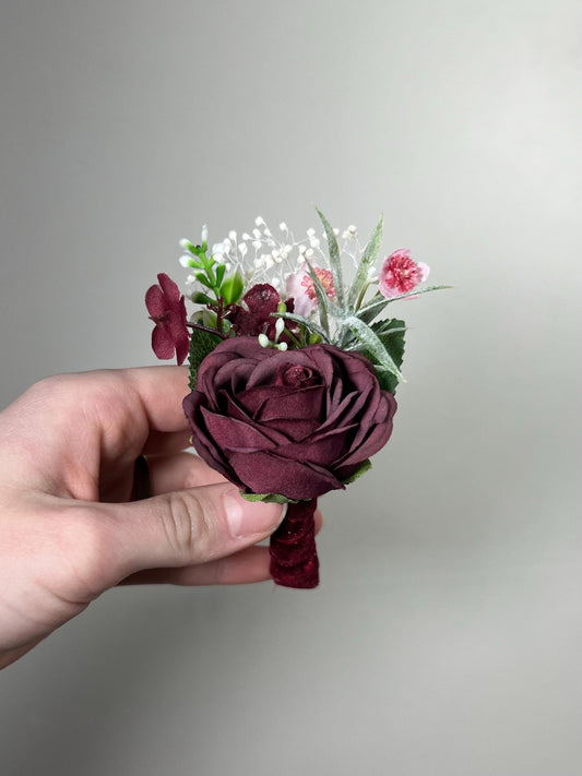 Wedding Corsage Burgundy Dusty Rose Wedding Wrist White Corsage Bridesmaids Decor Corsage Bridal Ivory Accessories Artificial Flowers