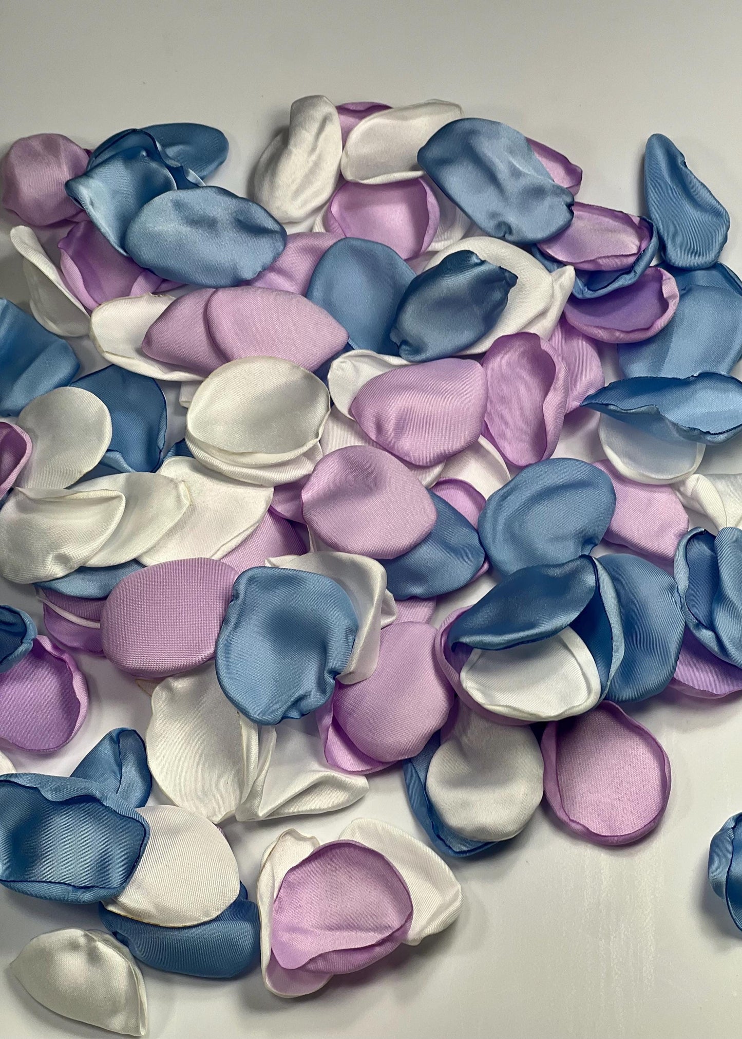 Blue Lavender White Petals Wedding Decor Purple Light Blue White Rose Petals Silk Lilac White Petals Sky Blue Confetti Petals Rose Aisle