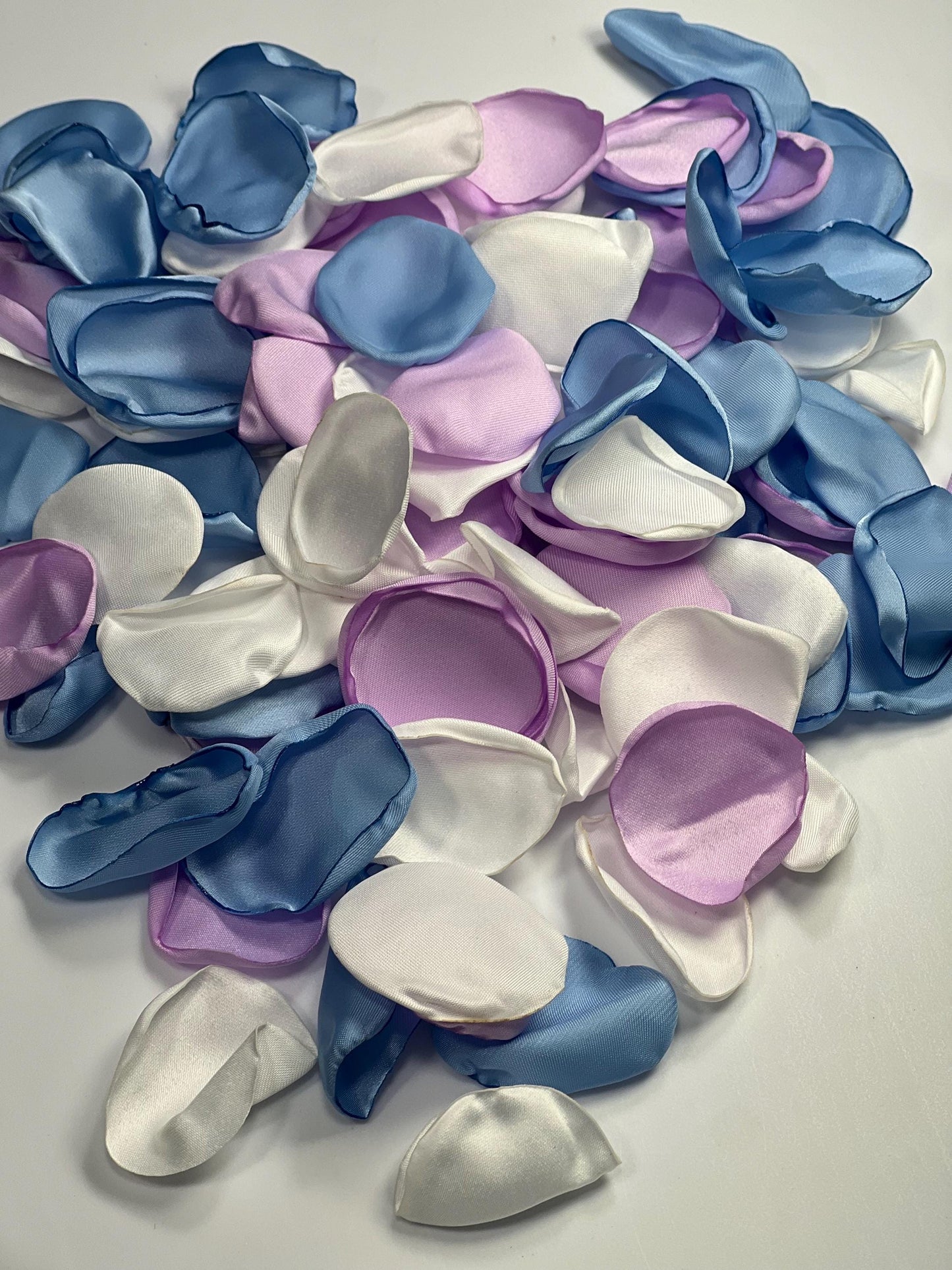 Blue Lavender White Petals Wedding Decor Purple Light Blue White Rose Petals Silk Lilac White Petals Sky Blue Confetti Petals Rose Aisle