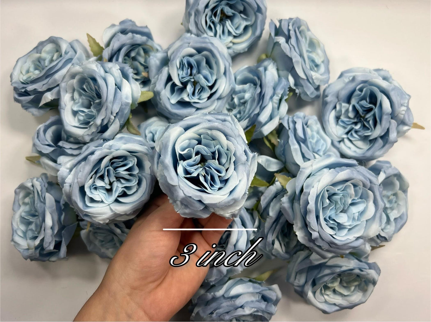 Blue Peony Artificial Flower Heads Sky Blue Peonies Silk Flowers Wedding Light Blue Peony Small Heads DIY Craft Supplies Flowers Blue Fake