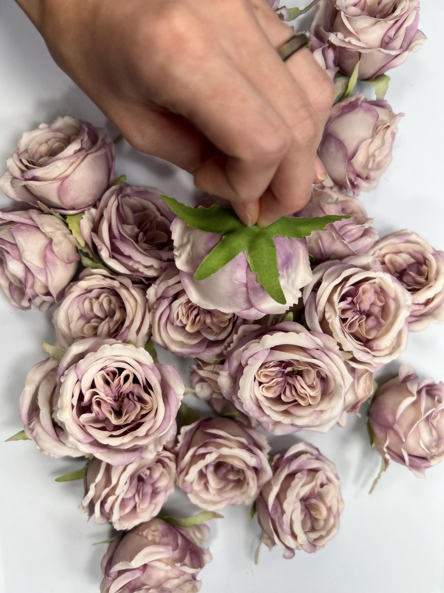 Lavender Peony Artificial Flower Heads Lilac Peonies Silk Flowers Wedding Light Purple Peony Small Heads DIY Craft Supplies Flowers Lavender
