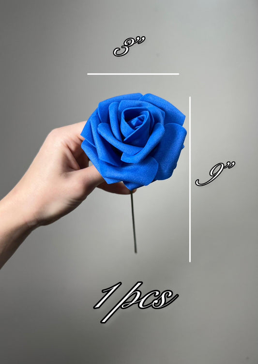 Royal Blue Flower Head Wedding Decor Blue Small Flower Rose Wedding DIY Craft Supplies Wedding Royal Blue Flower Head Artiticial Rose