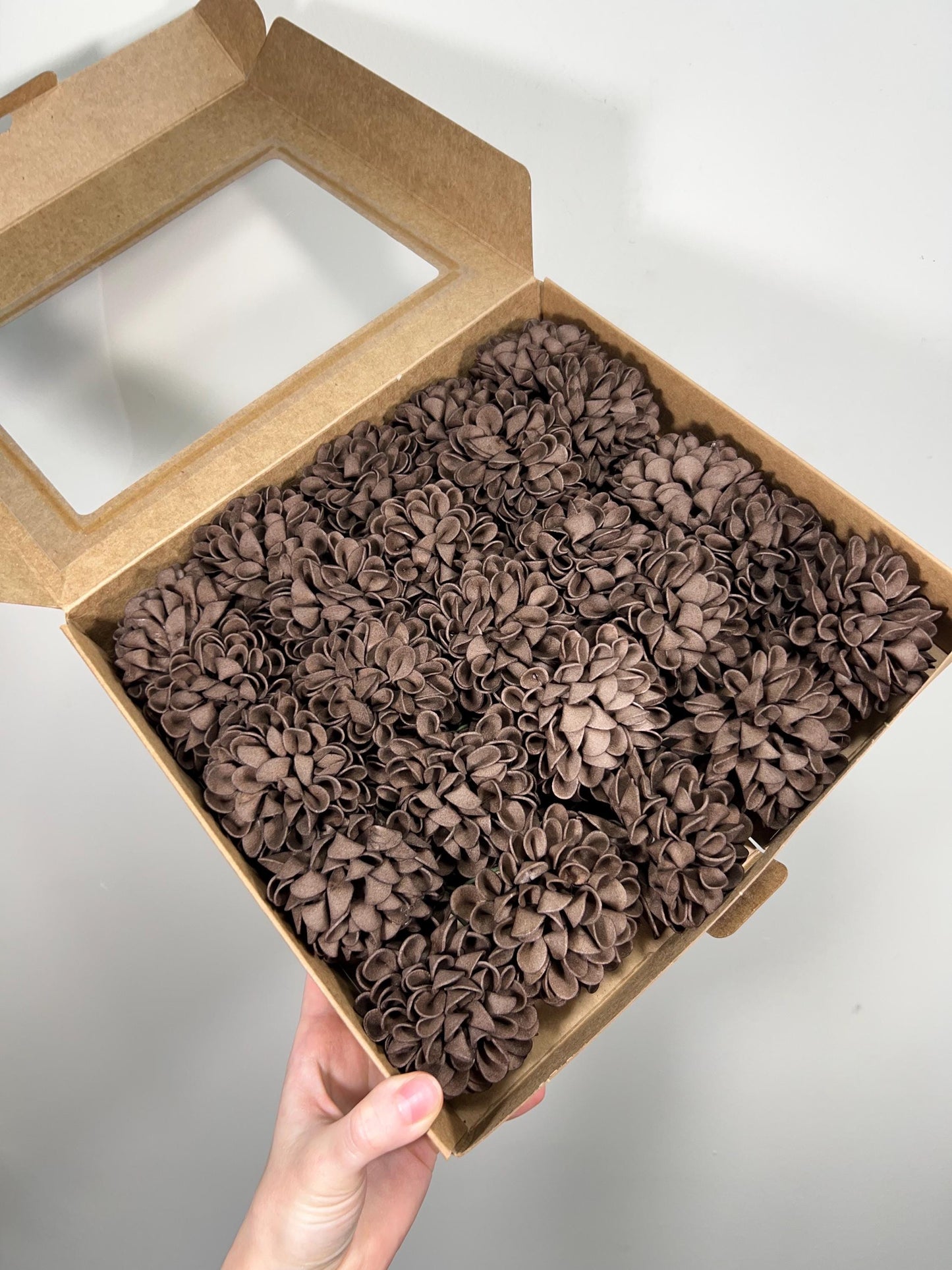 Brown Flower Artificial Wedding DIY Craft Supplies Brown Dahlia Wedding Dark Brown Flower Head with Stem Fake Flowers Chocolate Dahlia