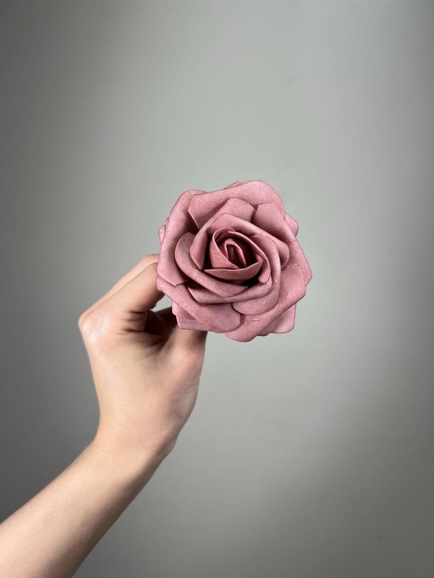 Dusty Rose Flower Artificial Wedding DIY Craft Supplies Mauve Roses Wedding Dusty Pink Flower Head with Stem Fake Flowers Blush Pink Roses