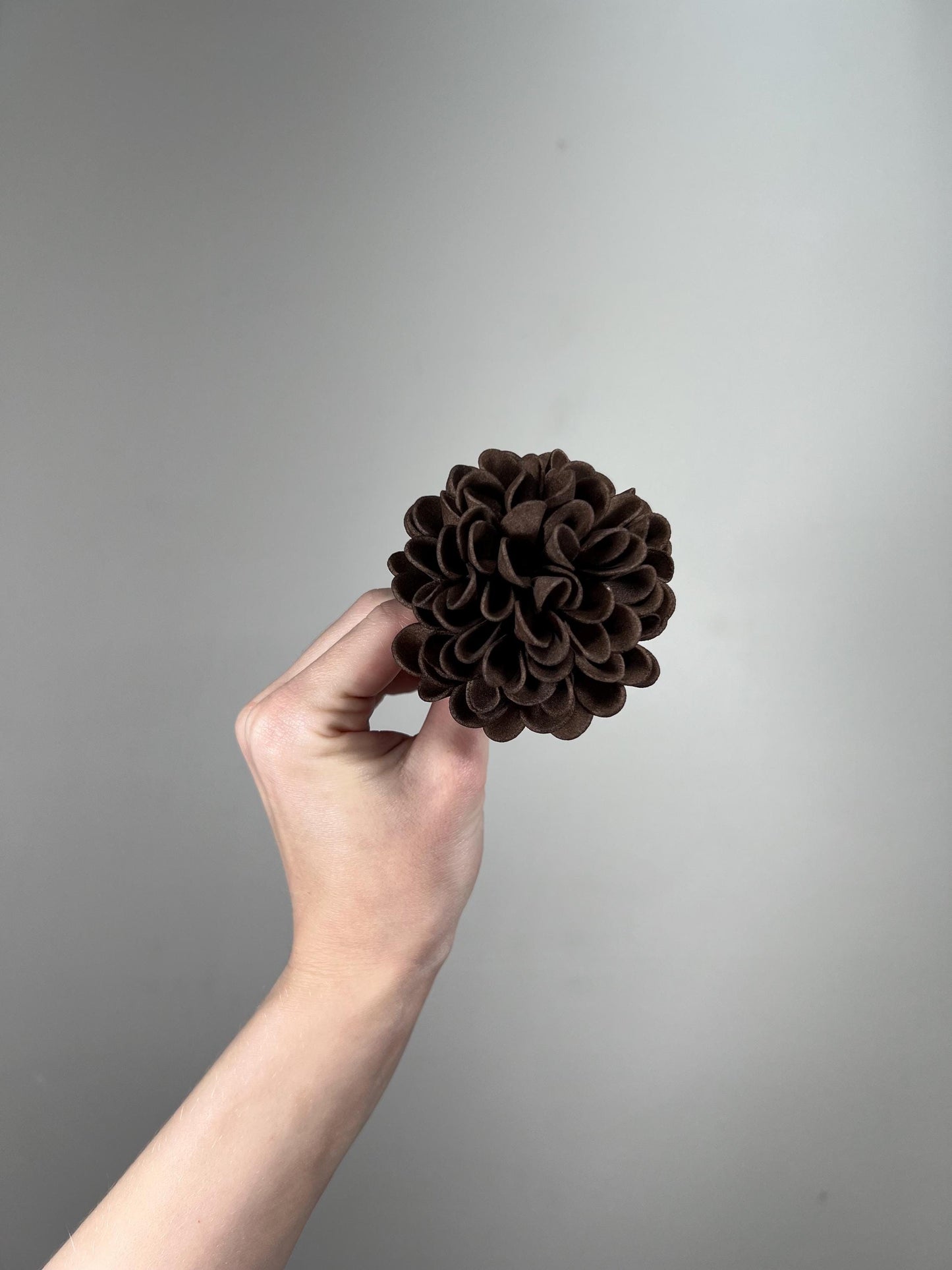 Brown Flower Artificial Wedding DIY Craft Supplies Brown Dahlia Wedding Dark Brown Flower Head with Stem Fake Flowers Chocolate Dahlia