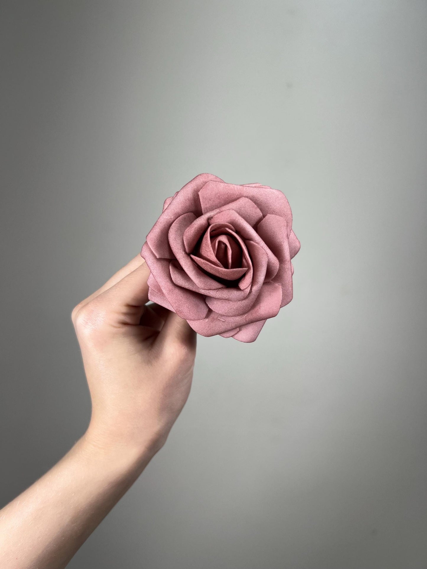 Dusty Rose Flower Artificial Wedding DIY Craft Supplies Mauve Roses Wedding Dusty Pink Flower Head with Stem Fake Flowers Blush Pink Roses