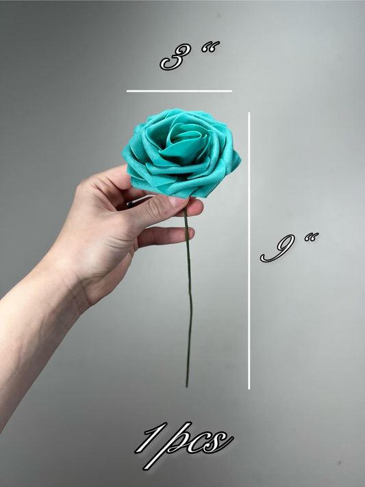 Turquoise Flower Head Wedding Decor Tiffany Blue Small Flower Rose Wedding DIY Craft Supplies Wedding Aqua Blue Flower Head Teal Rose