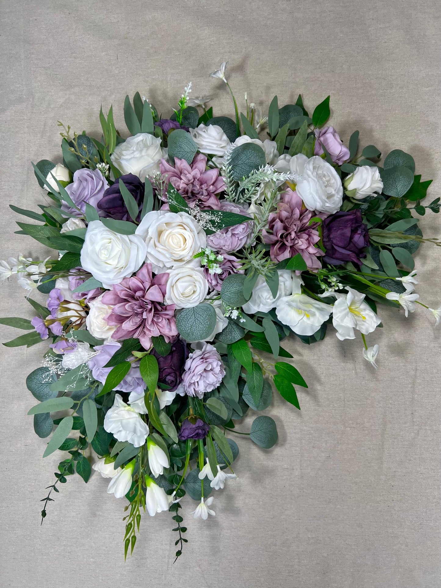 Purple Arch Arrangement Wedding White Lavender Arrangement Corner Lilac Arbor Arrangement Rustic Plum Ivory Corner Arrangement Light Purple