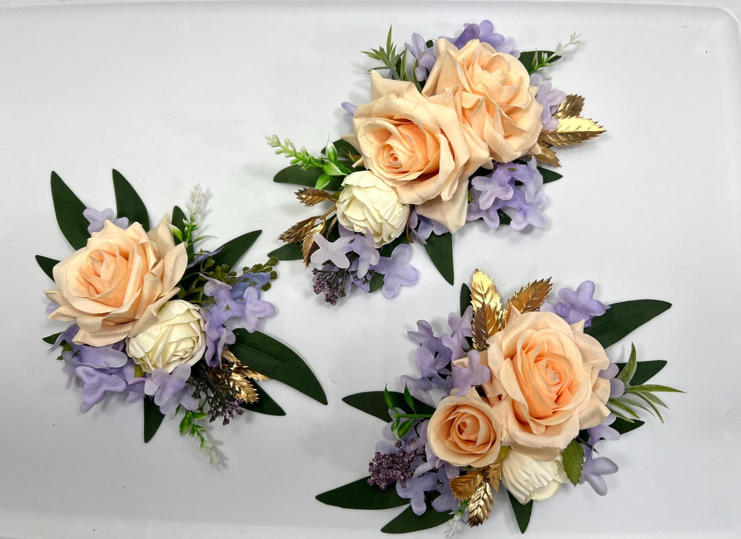 Peach Cake Flower Decor Wedding Lavender Peach Cake Arrangement Rustic Artificial Flowers Cake Topper Ivory Lilac Peach Silk Flowers Cake