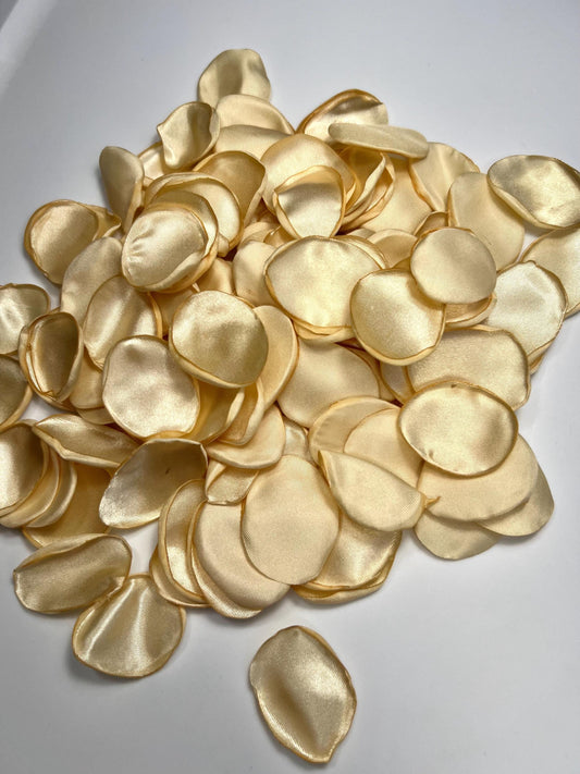 Champagne Gold Petals Wedding Decor Flower Girl Petals Ivory Wedding Aisle Decor Flower Petals Soft Gold Ceremony Confetti Bridal Shower