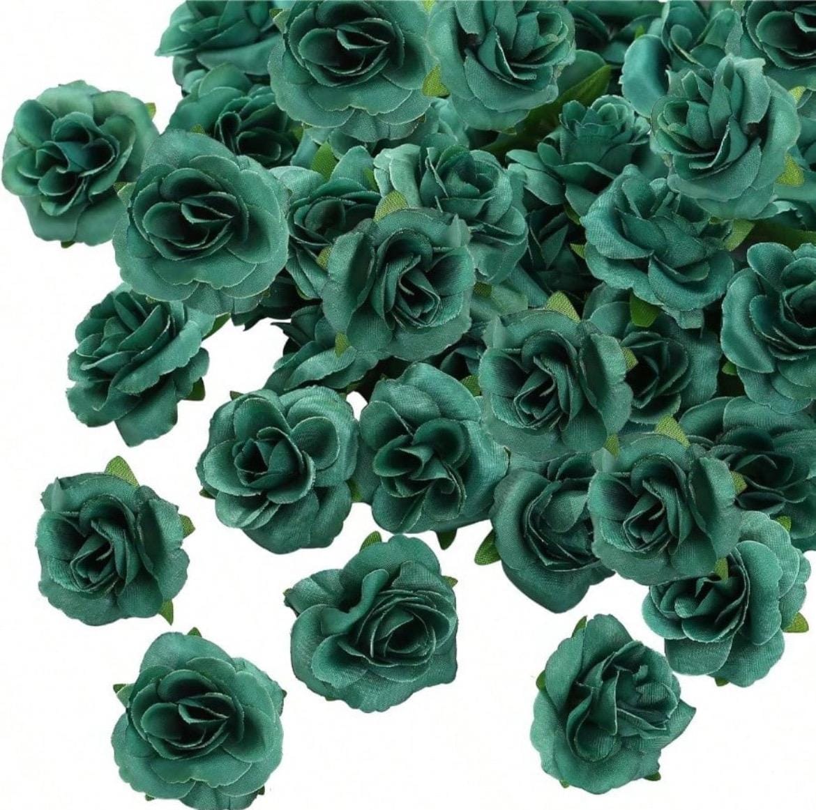 Emerald Green Flower Heads Wedding Decor Forest Green Small Flower Head Wedding DIY Craft Supplies Wedding Green Flower Artificial Heads