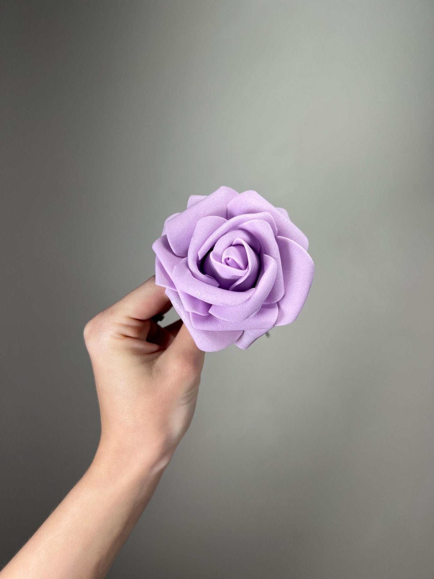 Lavender Flower Artificial Wedding DIY Craft Supplies Purple Rose Wedding Mauve Flower Head with Stem Fake Flowers Lilac Rose Heads