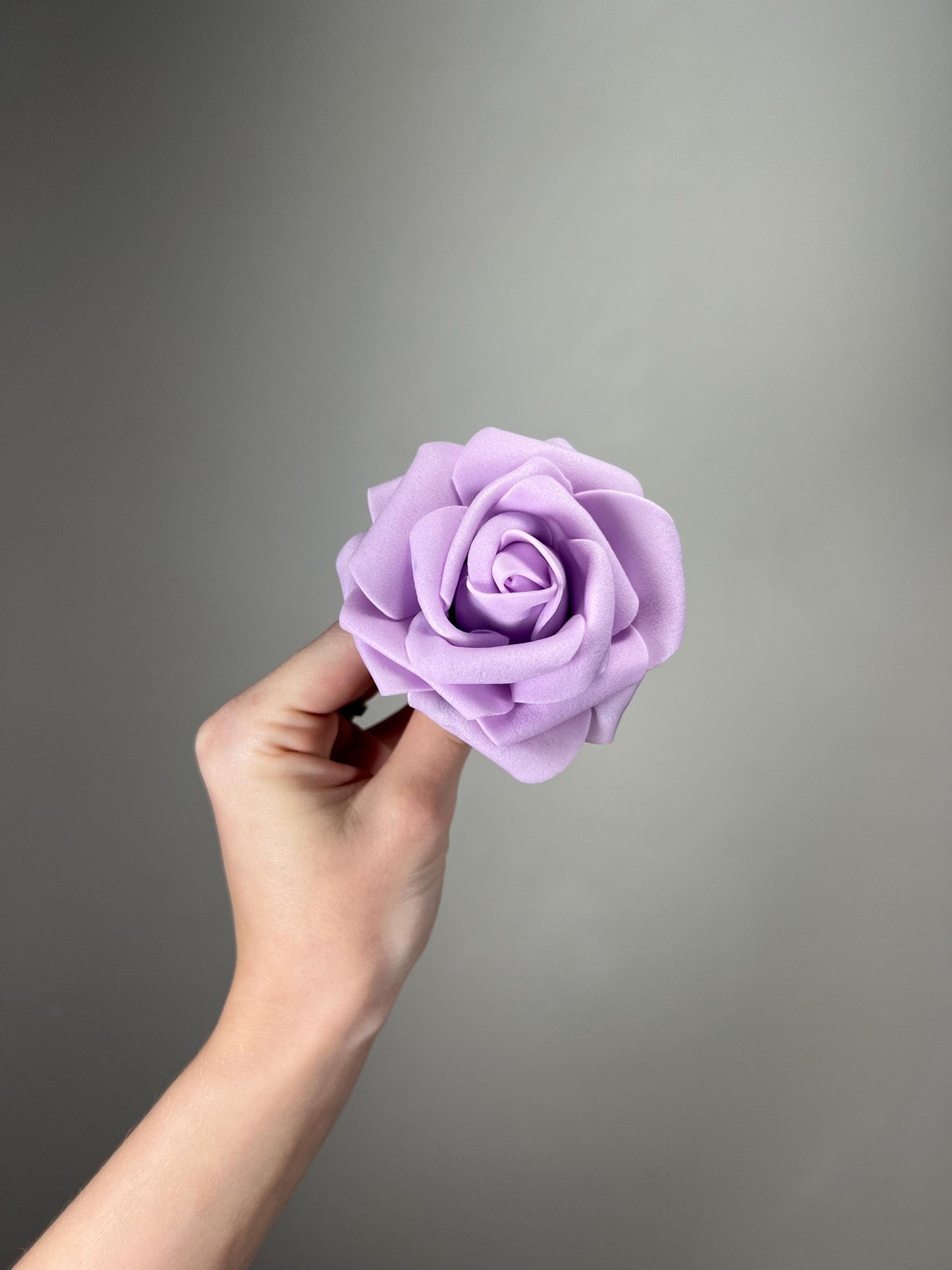 Lavender Flower Artificial Wedding DIY Craft Supplies Purple Rose Wedding Mauve Flower Head with Stem Fake Flowers Lilac Rose Heads