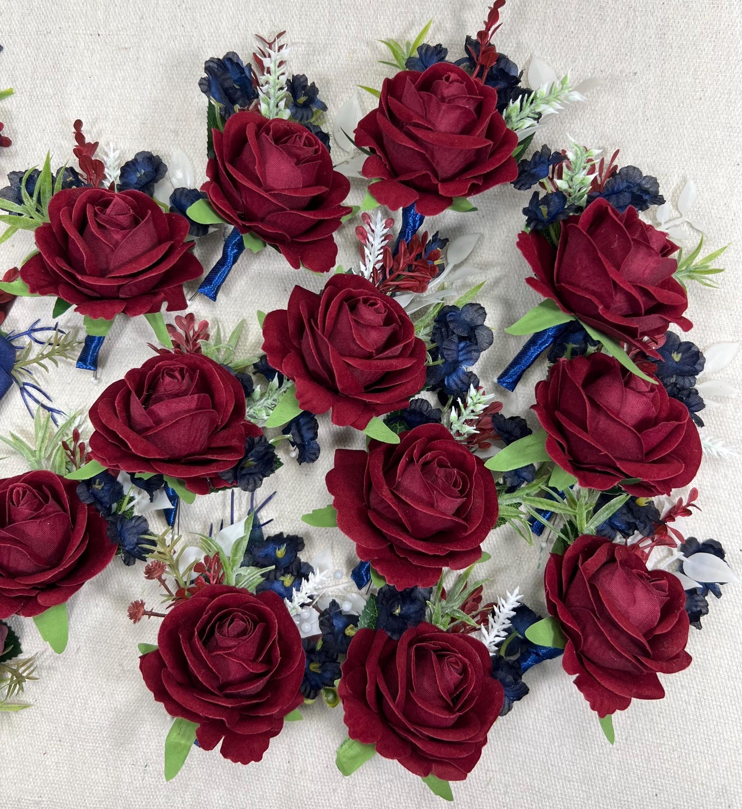Burgundy Navy Blue Corsage Wedding Wrist Corsage Maroon Dark Blue Bridesmaids Corsage Prom Eucalyptus Wine Red Navy Blue Artificial Flower