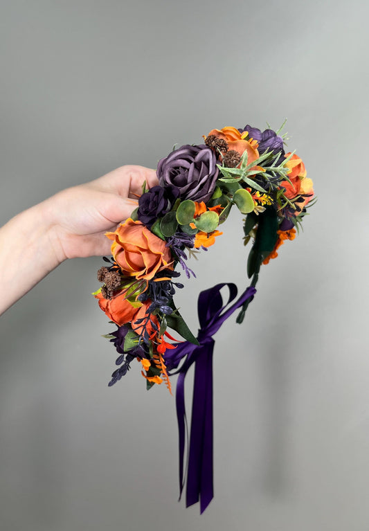Terracotta Purple Pocket Boutonnière Wedding Plum Burnt Orange Groom Square Boutonnière Rust Groomamen Sunset Boutonnière Dark Purple Fall