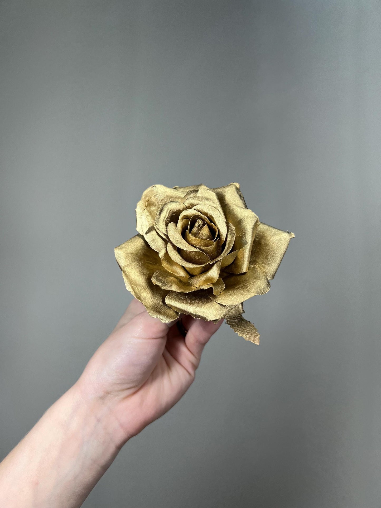 Rose Gold Artificial Flowers Head Rose Rose Gold High Quality Wedding Fake Roses Rose Gold Home Decor Silk Bridal Accessories Decorative