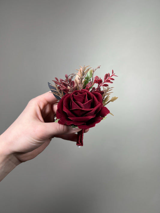 Burgundy Teal Bouquet Wedding Bridal Wine Red Rustic Rose Gold Teal Blue Bouquet Maroon Bridesmaids Copper Artificial Flowers