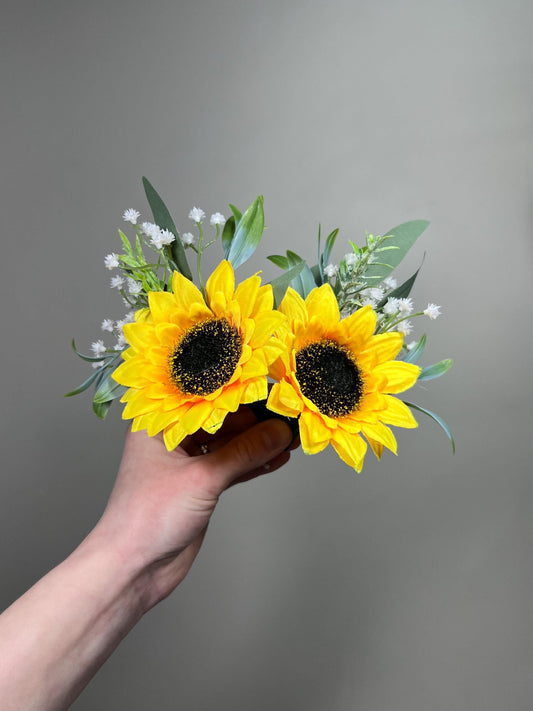 Wedding Sunflower Boutonniere Groom Boutonnières Groomsmen Sunflower Boutonnière Groom Fall Sunflower Yellow Artificial Flowers