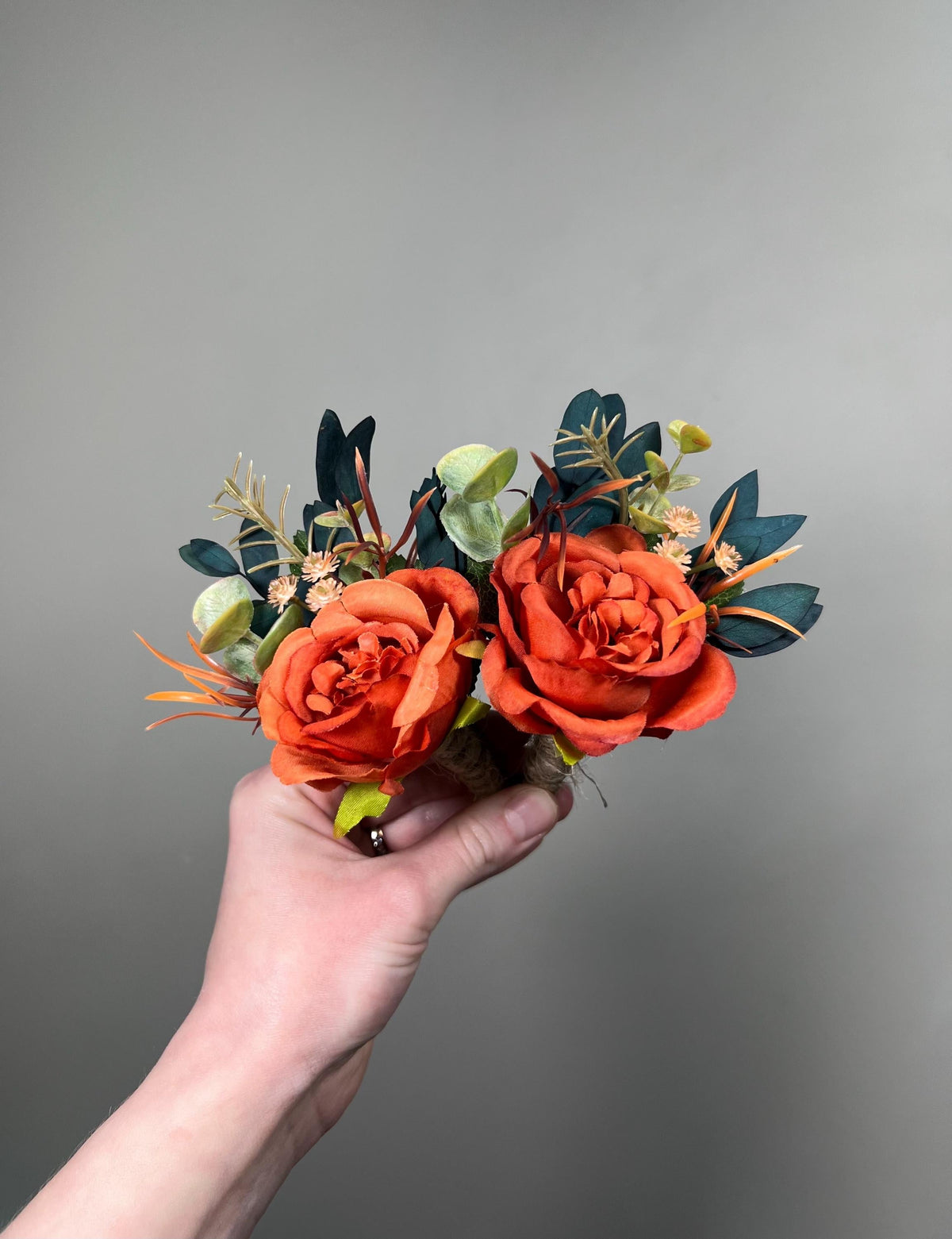 Burnt Orange Boutonnière, Wedding Groom Terracotta Teal Blue Flower, Groomsmen Rust Dark Teal Buttonhole, Lapel Men Flower Reddit