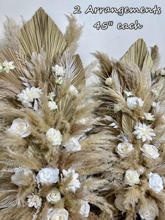 CUSTOM Wedding Aisle Marker Flowers Whiskey Barrel Dรฉcor Ground Arch Arrangement Floor Decor | Mention Requests in Personalization Section