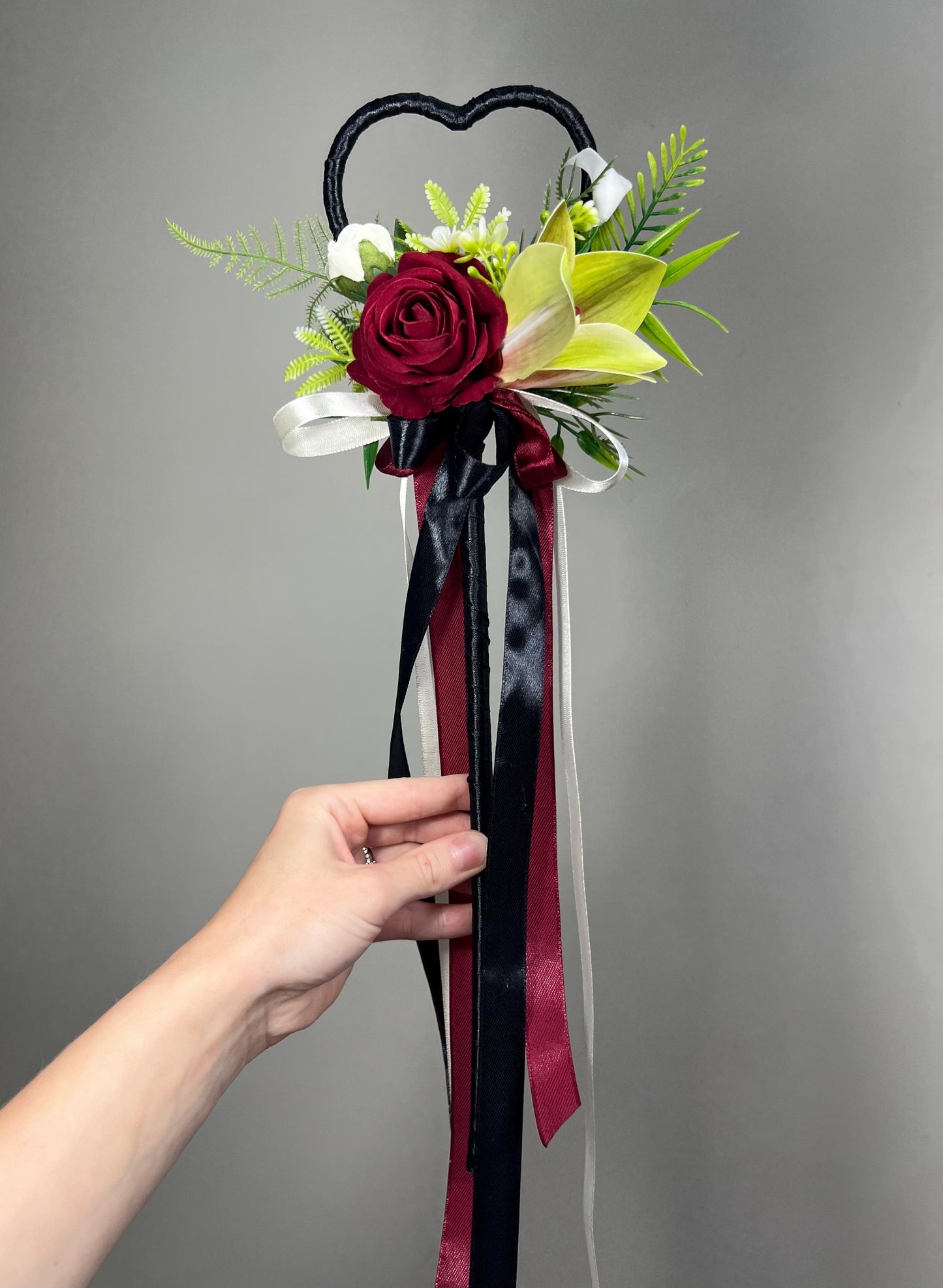 CUSTOM Flower Wand, Personalized Wedding Wand, Flower Girl Wand, Fairy Wand, Princess Wand, Custom Wedding Accessory, Magic Wand with Ribbon