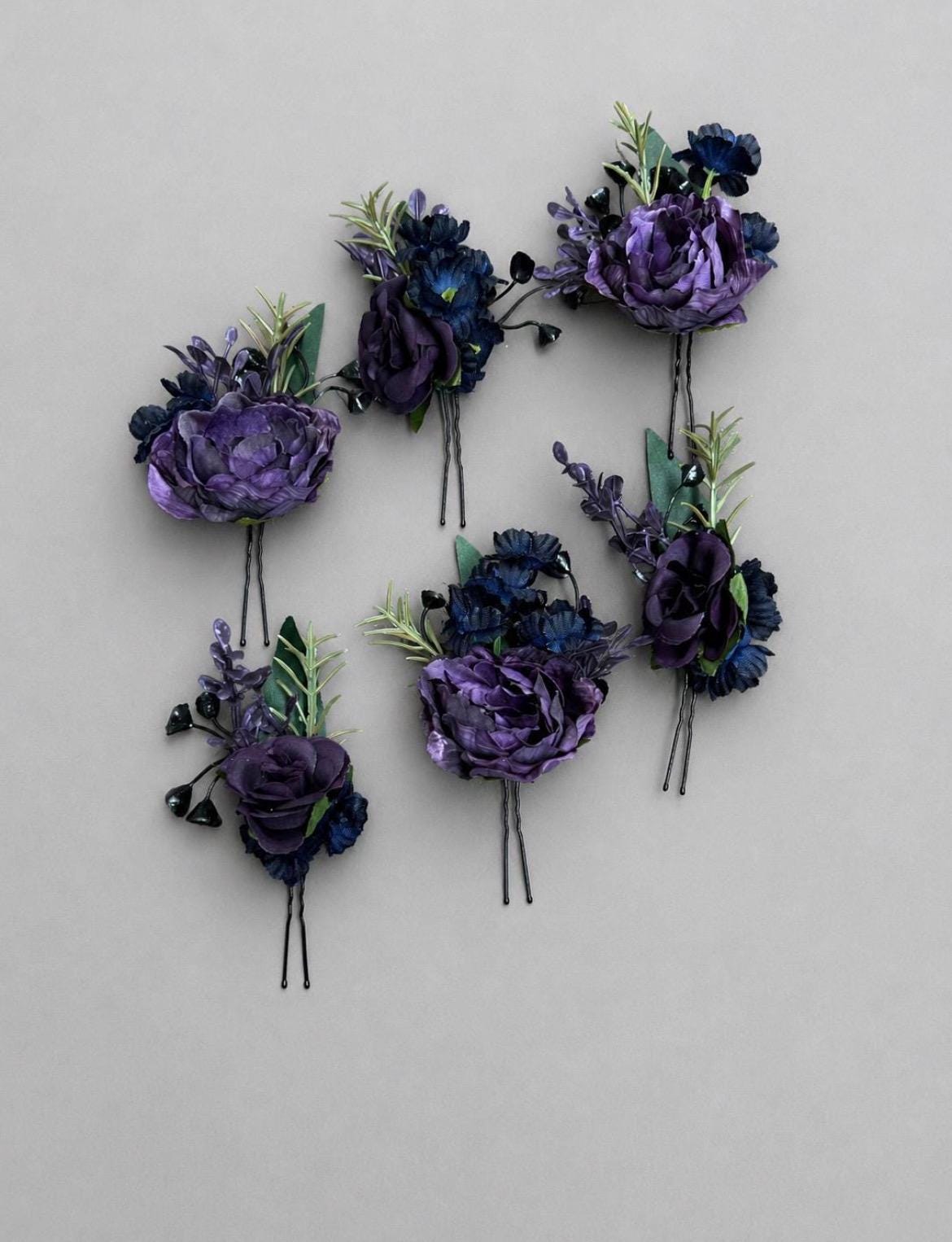 CUSTOM Hair Pin, Wedding Hair Pin, Bridal Hair Accessory, Artificial Flowers Hair Pin, Floral Bridesmaids Hair Pin, Bobby Pin Fake Flower