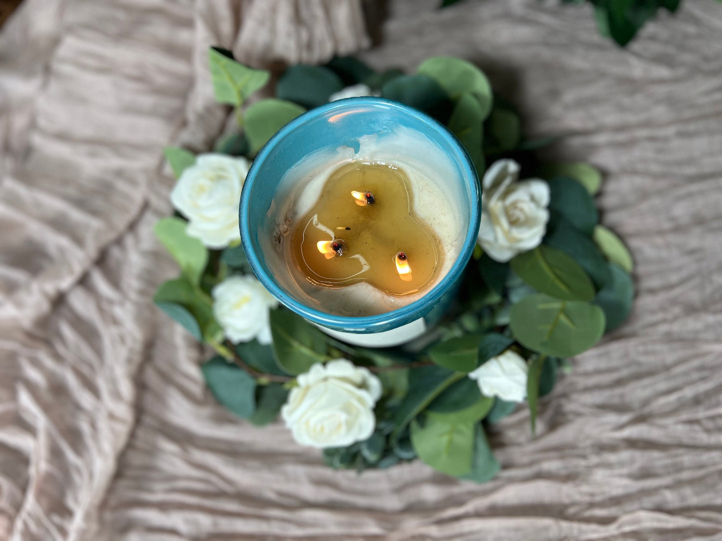 Wedding Wreath Centerpiece Table Decor White Garland Lantern Wreath Candle Ring Stand Eucalyptus Greenery Wedding Centerpiece Decor Sage