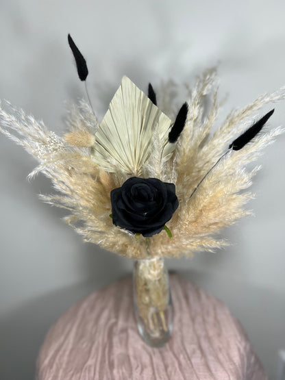 Wedding Centerpiece White Boho Table Décor Terracotta Anemone Burgundy Centerpiece Dusty Rose Navy Blue Palm Leaf Pampas Grass Handmade