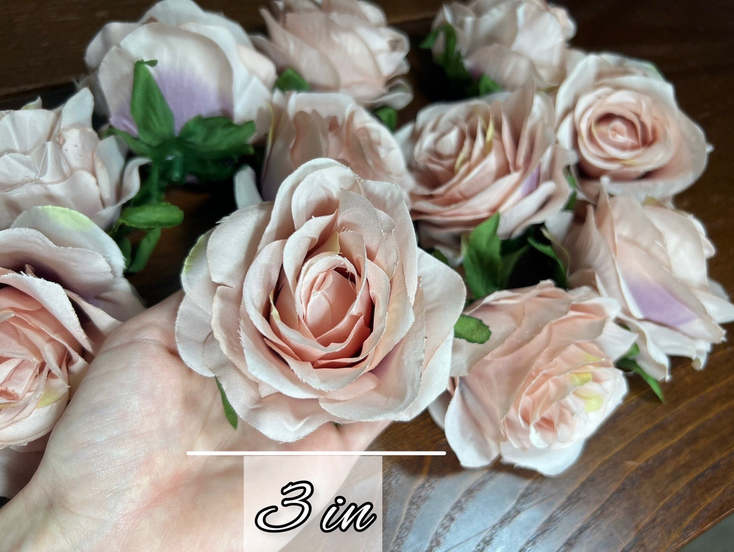 Dusty Rose Artificial Flowers Head Rose High Quality Wedding Fake Roses Dusty Rose Silk Bridal Accessories Decoration Home Decor DIY Wedding