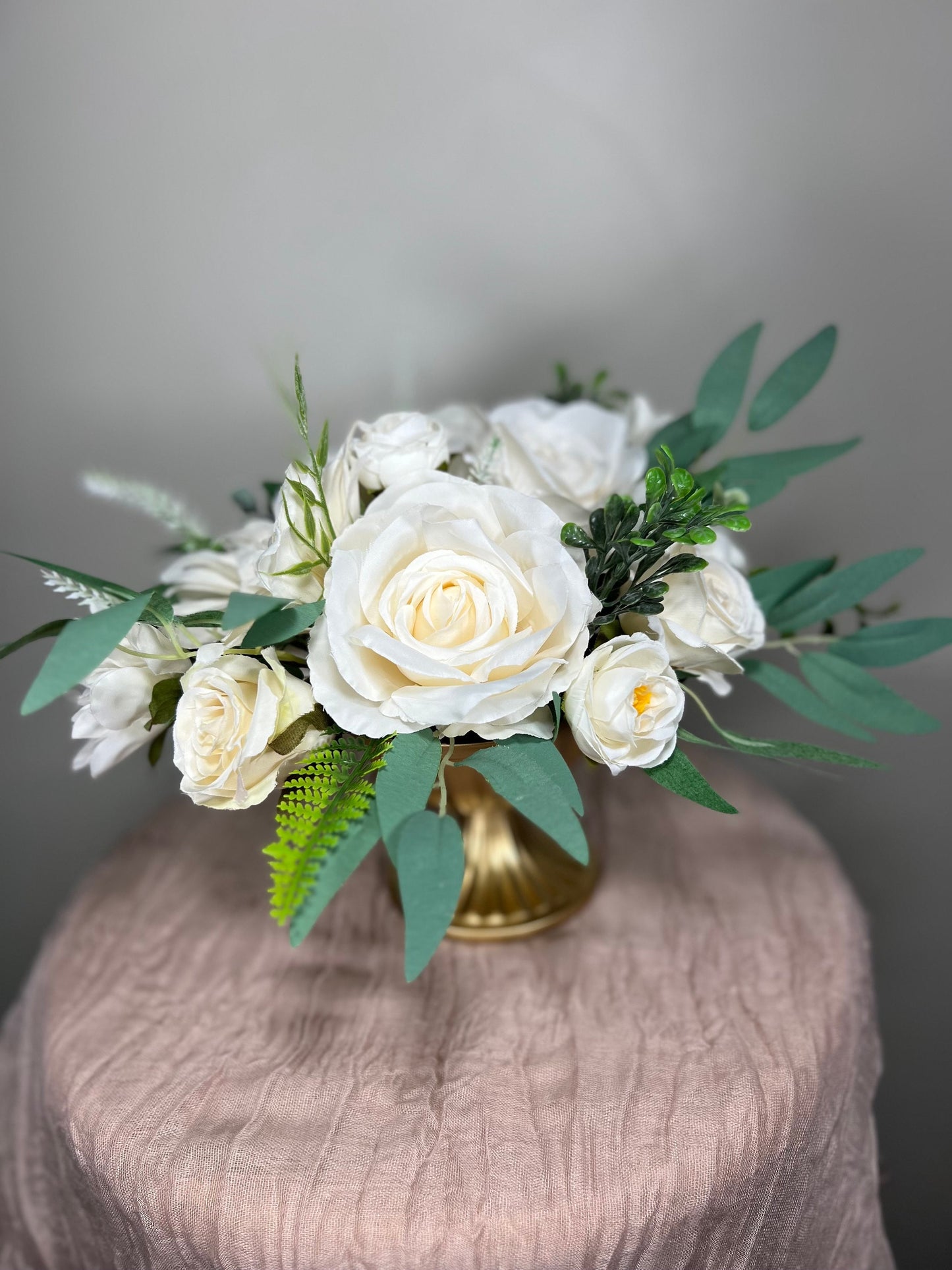 Wedding Centerpiece White Anemone Table Decor Anemone Ivory Centerpiece White Table Centerpiece Artificial Flowers